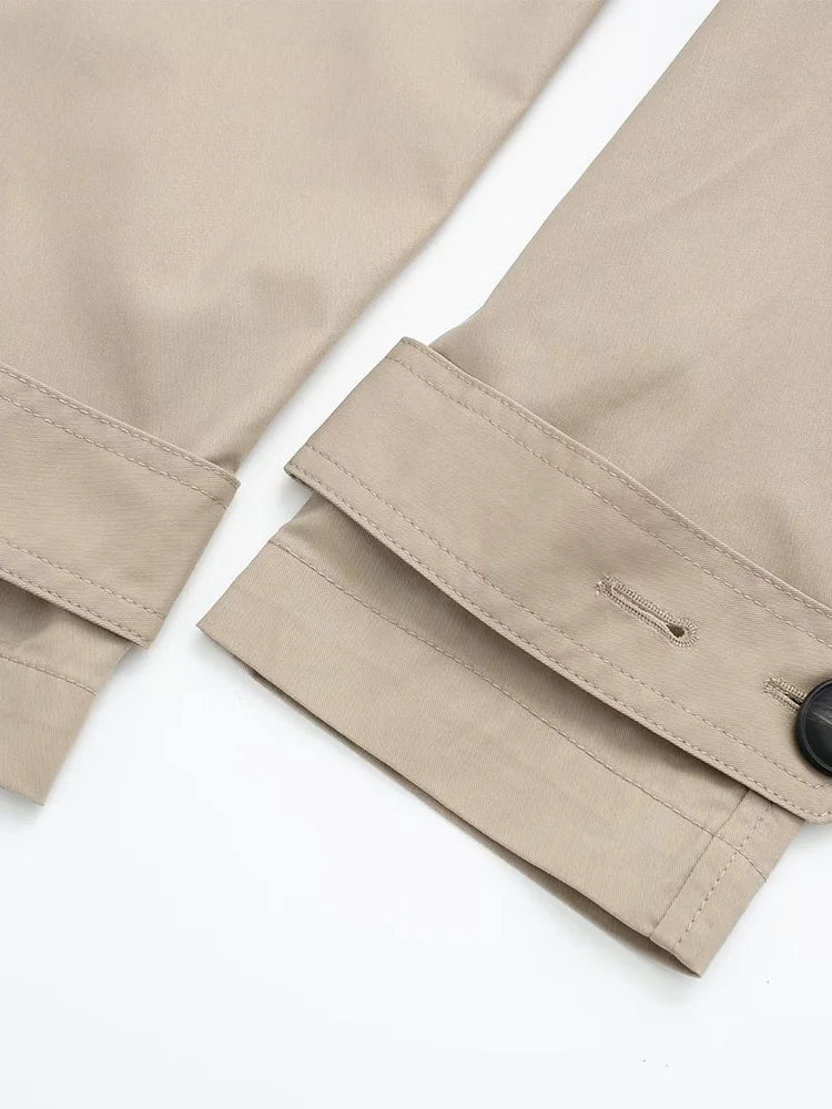 Trench long kaki femme