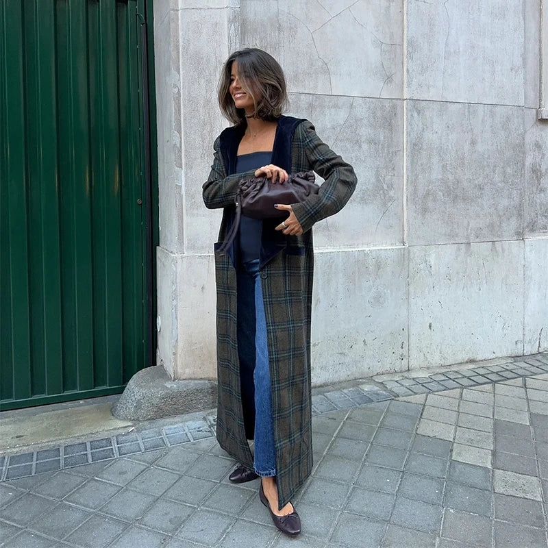 Trench fluide long femme