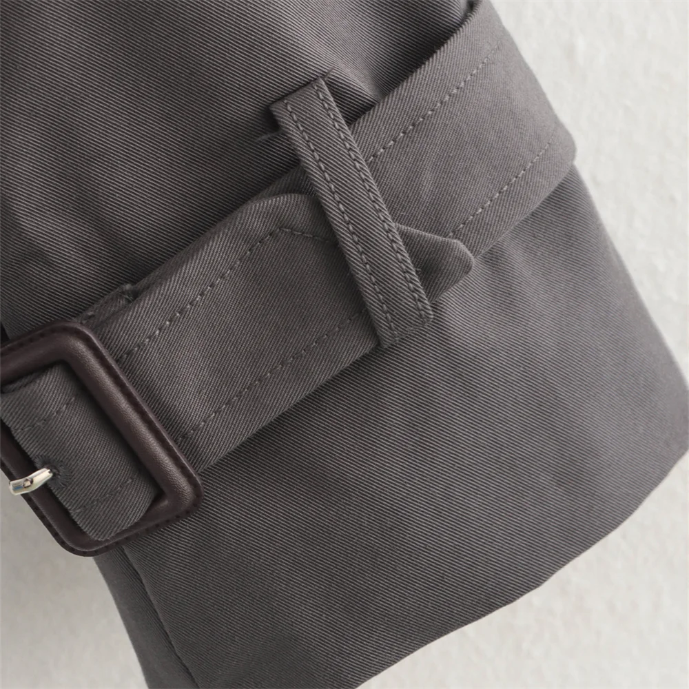 Trench court hiver femme