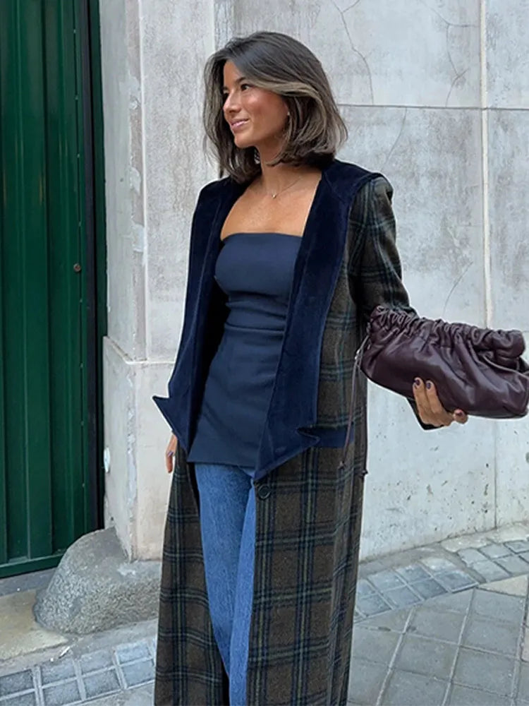 Trench fluide long femme