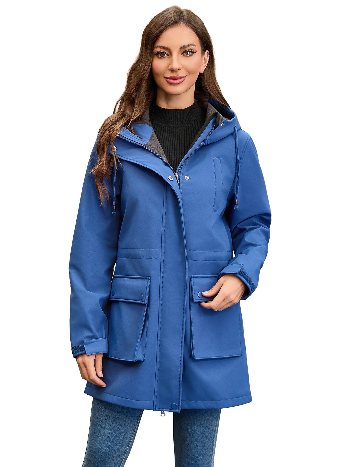 Trench impermeable avec capuche femme