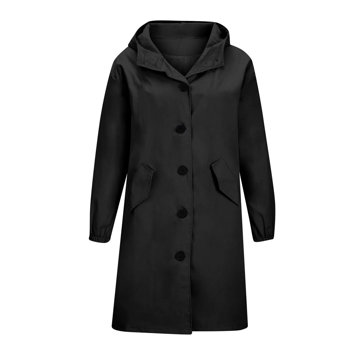 Trench impermeable femme à capuche