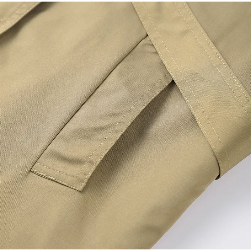 Trench court beige femme