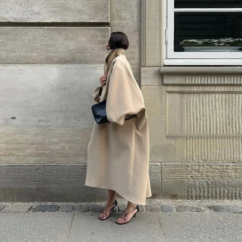 Trench femme long beige
