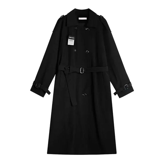 Trench long femme noir