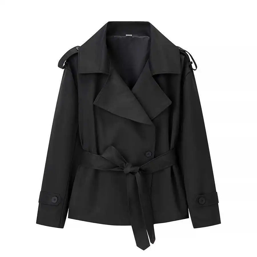 Veste trench court femme