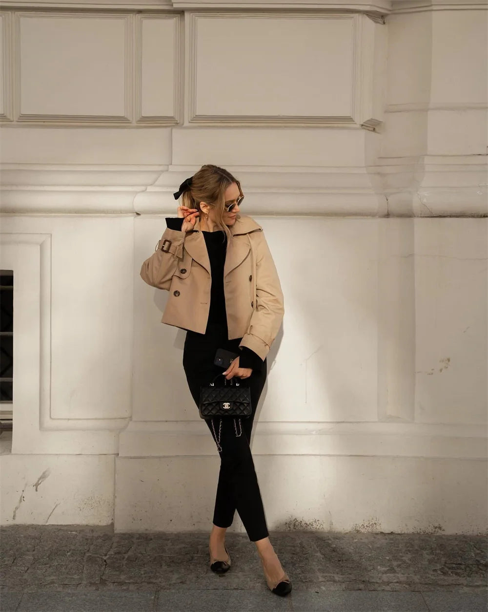 Trench coat court femme
