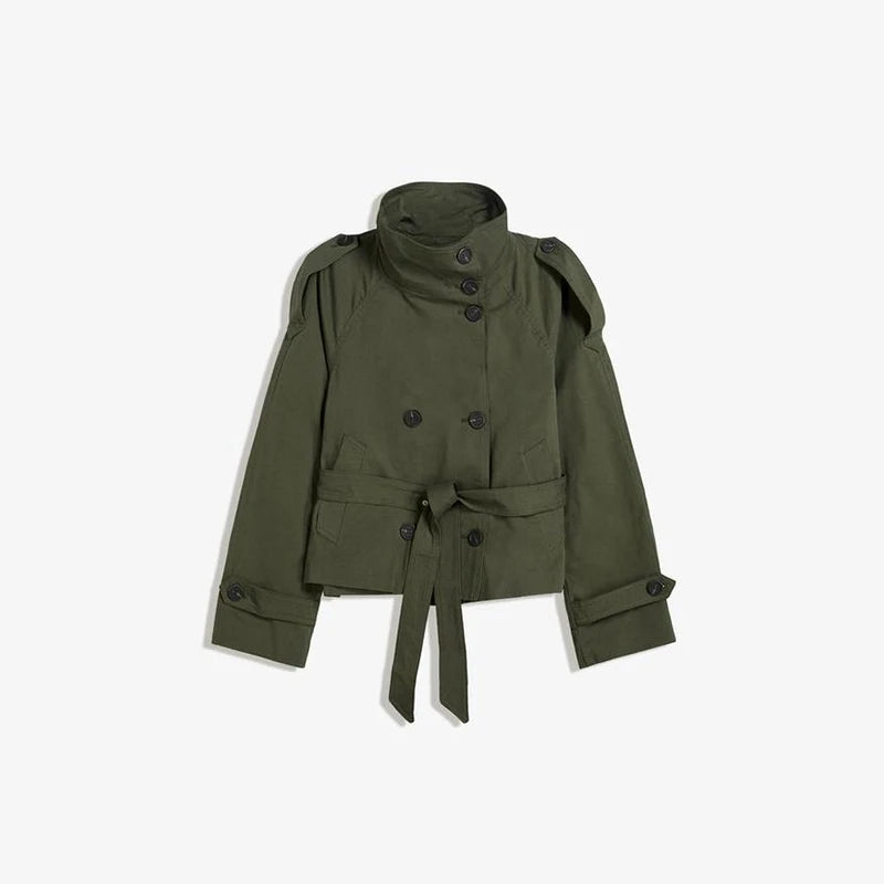 Trench court beige femme