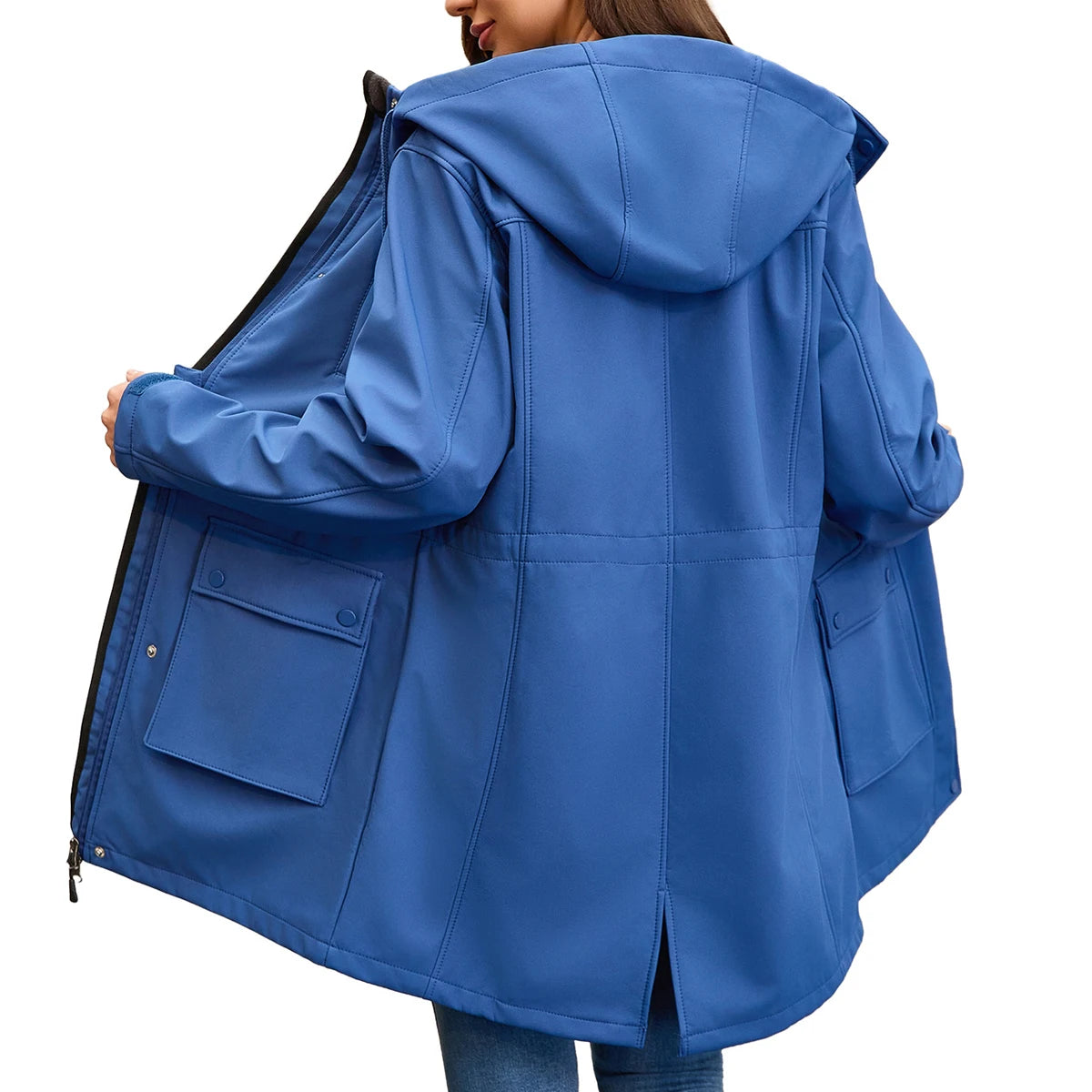 Trench impermeable avec capuche femme