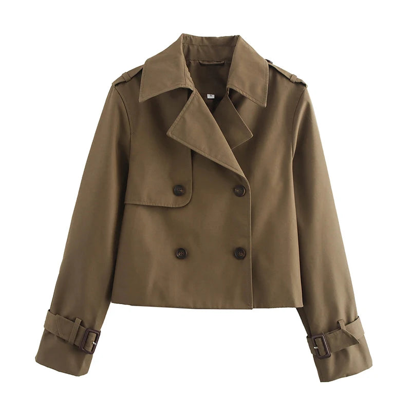 Trench noir court femme