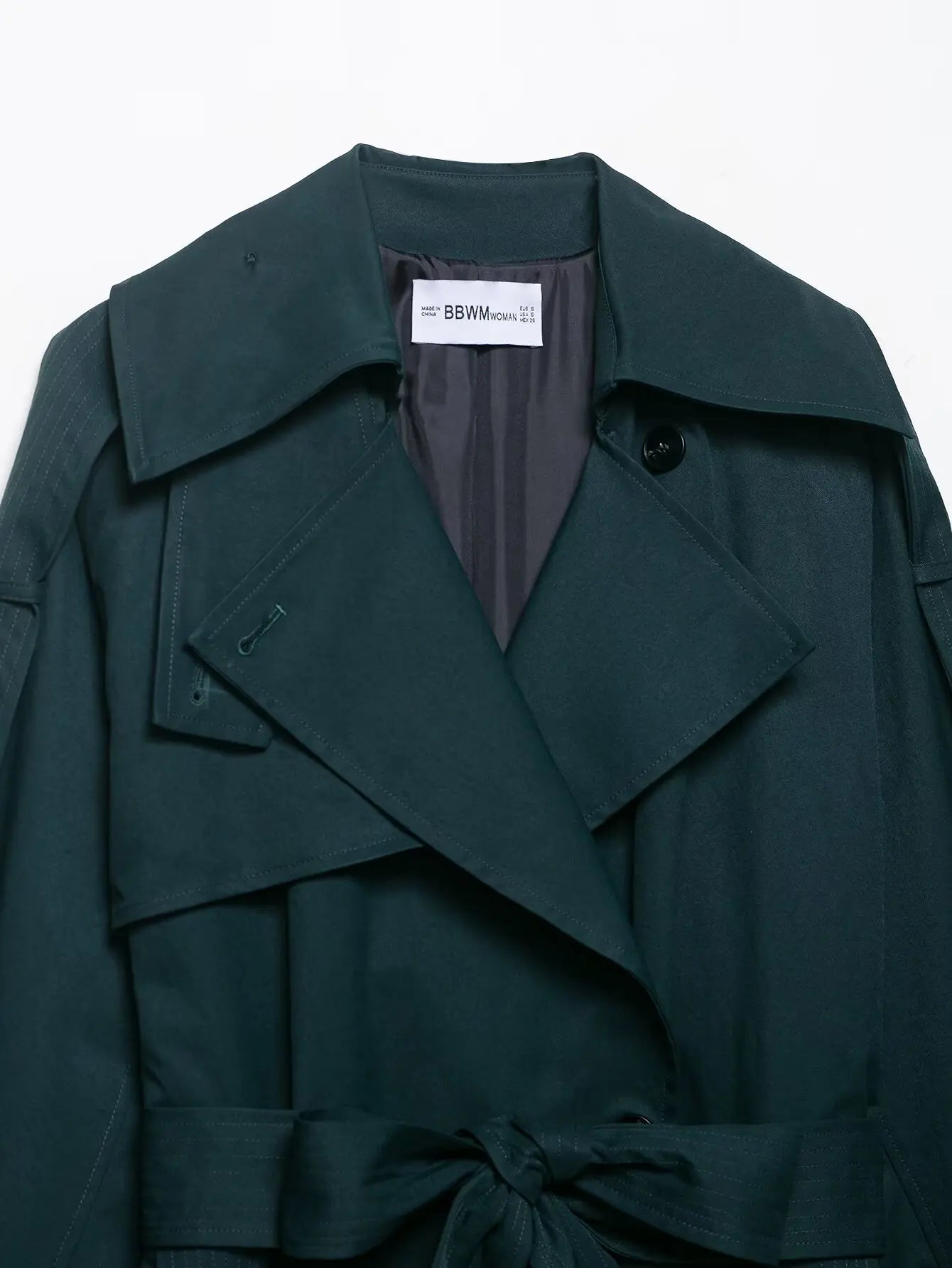 Trench long femme vert