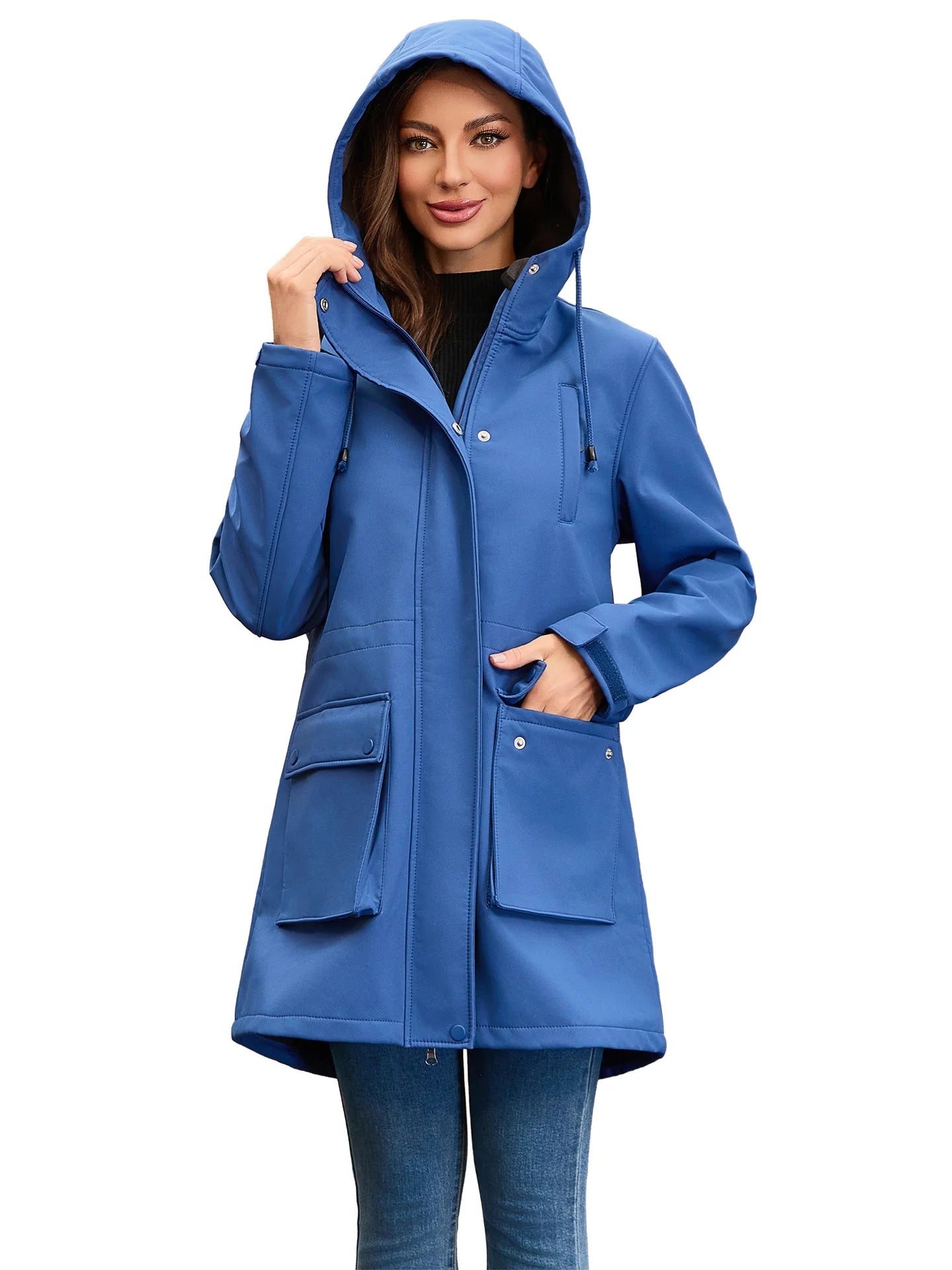 Trench impermeable avec capuche femme