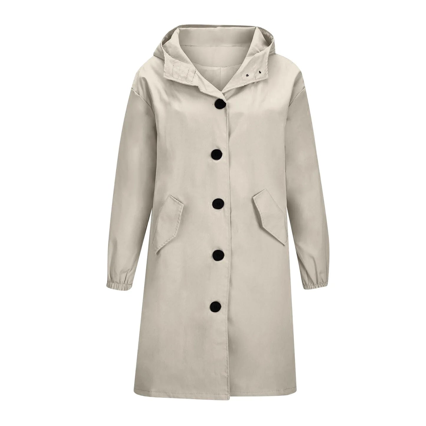 Trench impermeable femme à capuche