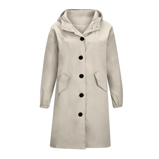 Trench impermeable femme à capuche
