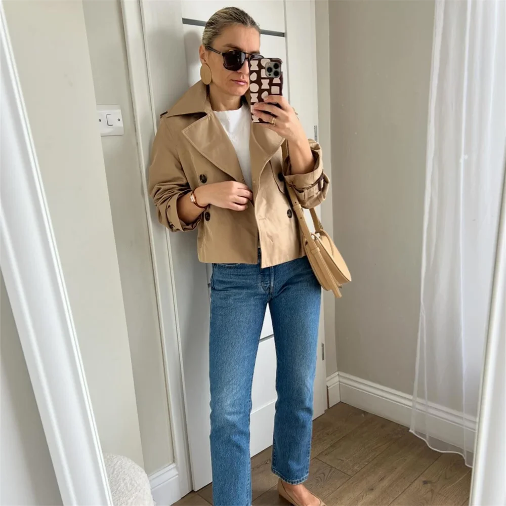 Trench court hiver femme