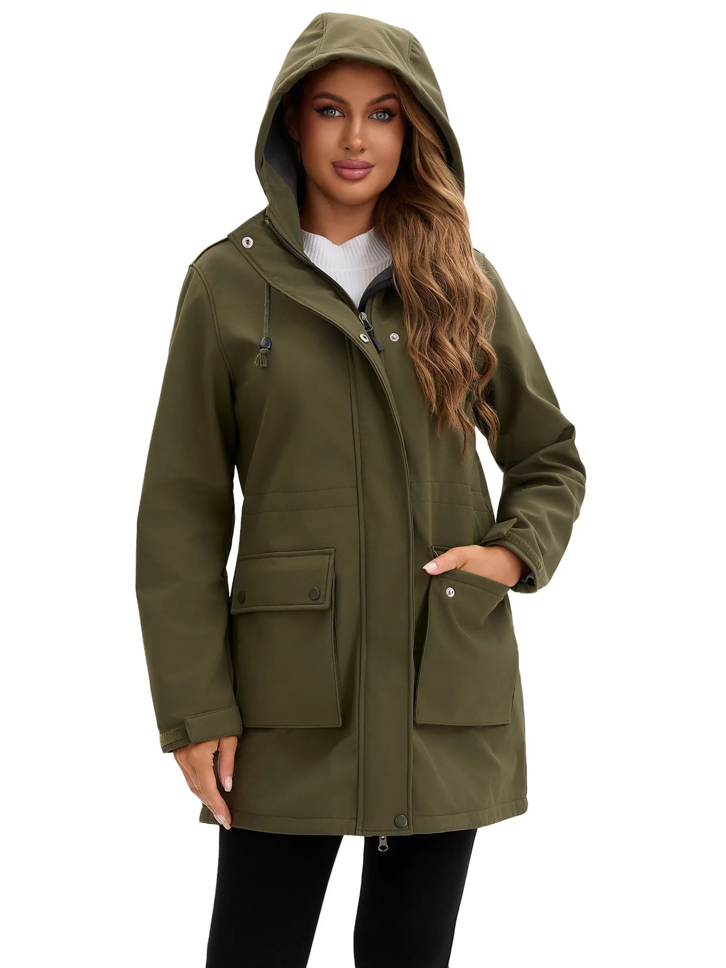 Trench impermeable avec capuche femme