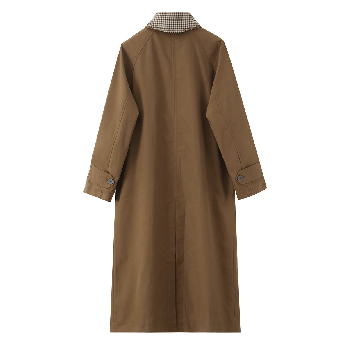 Trench long femme réversible marron