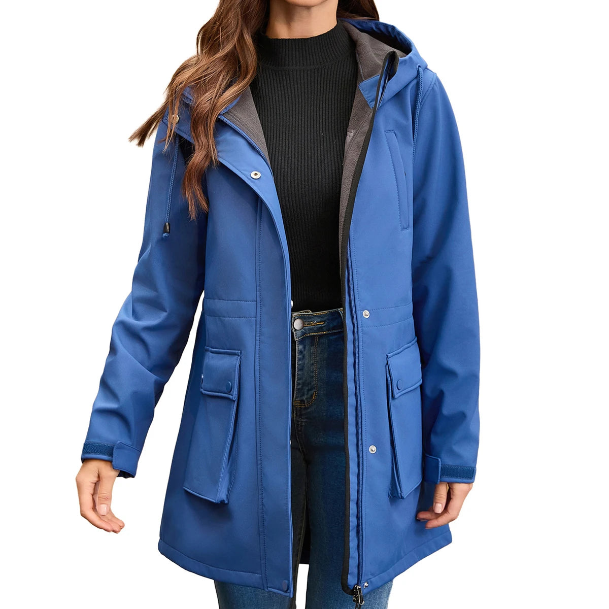 Trench impermeable avec capuche femme