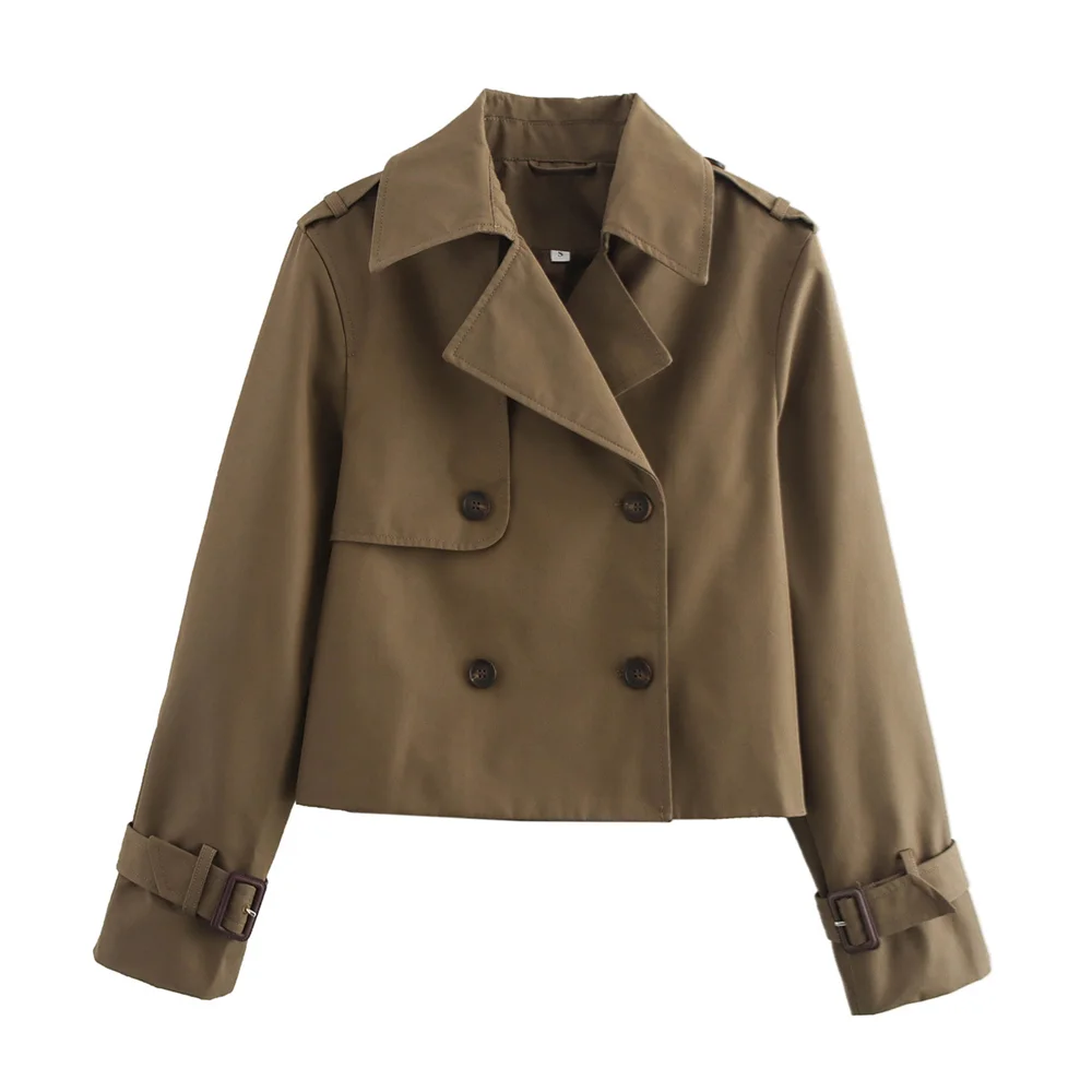 Trench court hiver femme