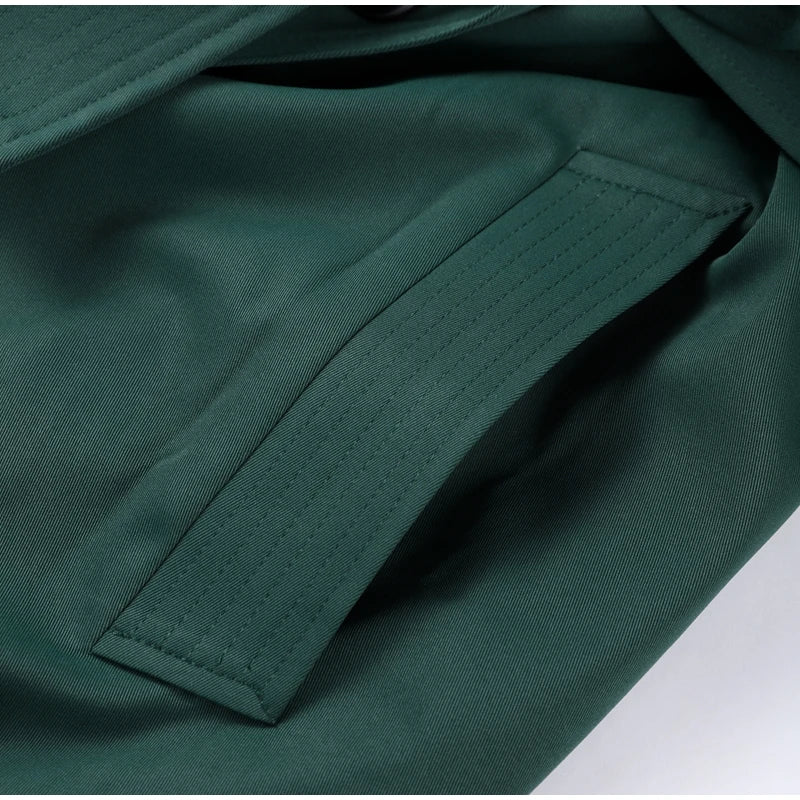 Trench long femme kaki