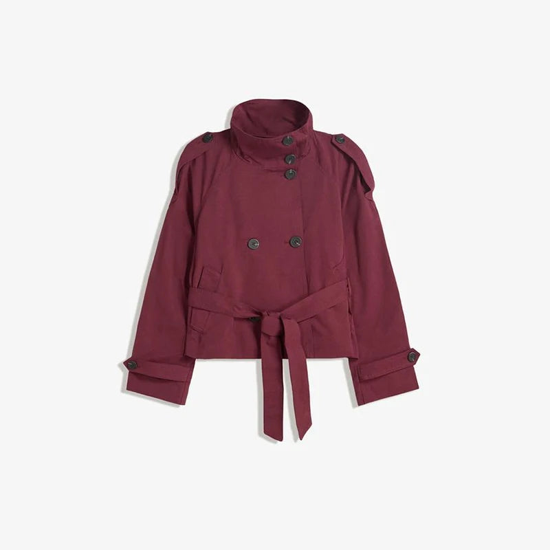 Trench court beige femme