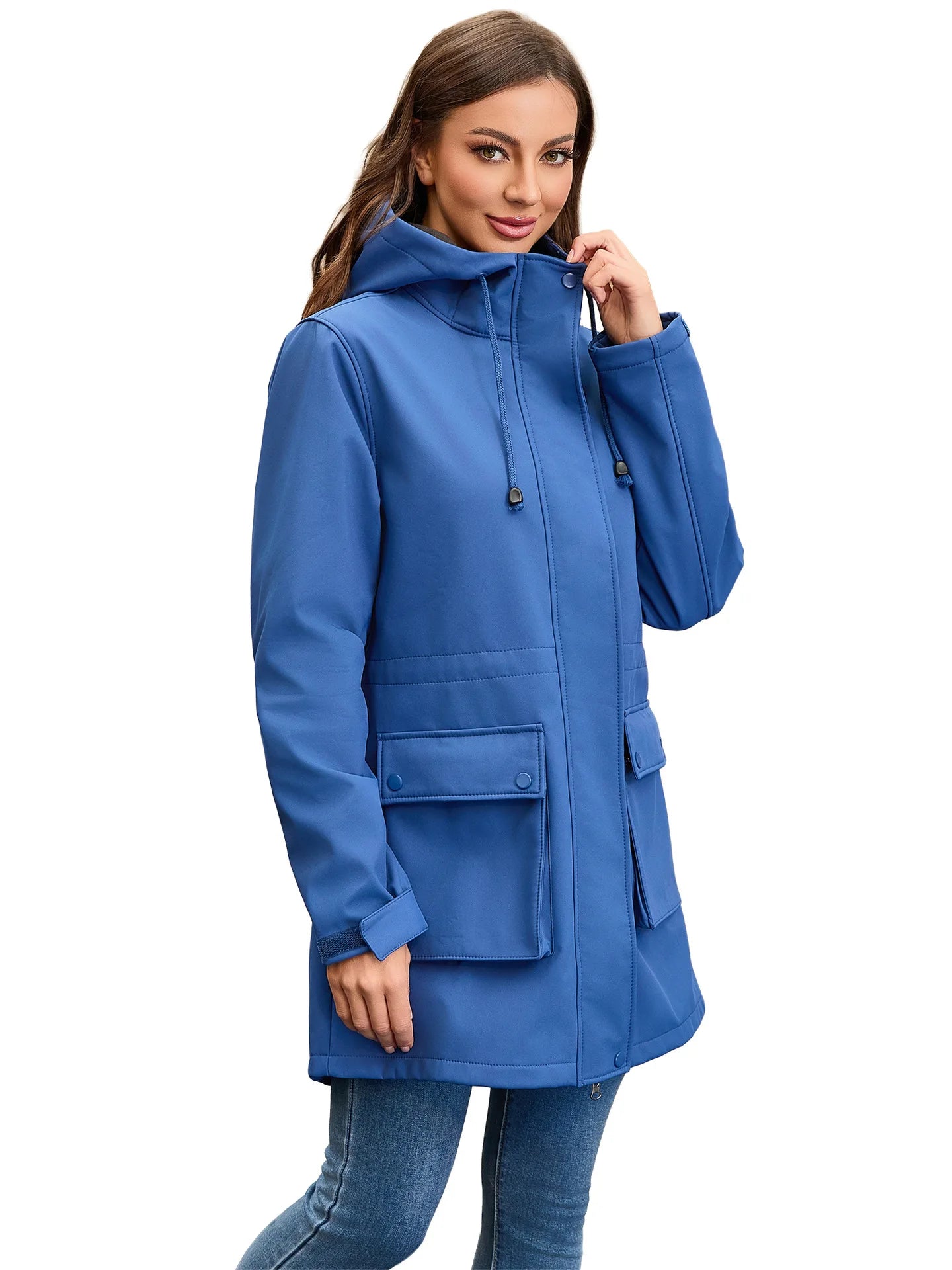 Trench impermeable avec capuche femme