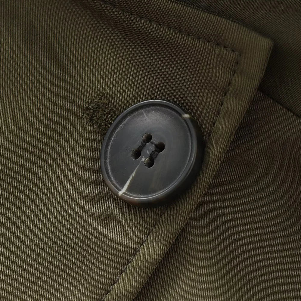 Trench kaki à capuche femme