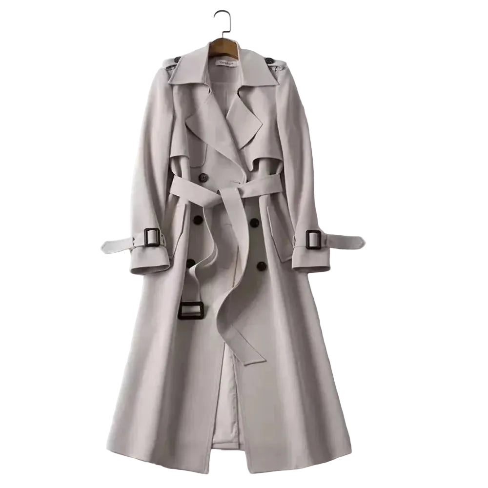 Trench coat long femme noir