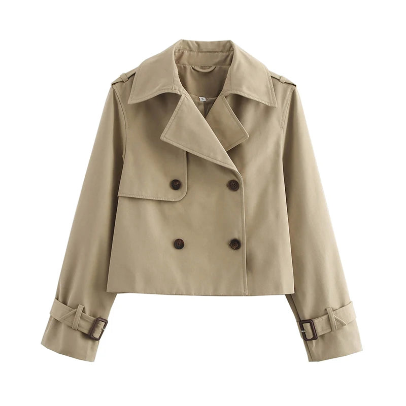 Trench noir court femme