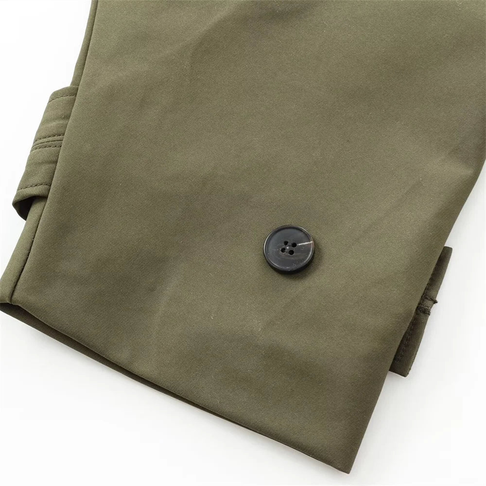 Trench kaki à capuche femme