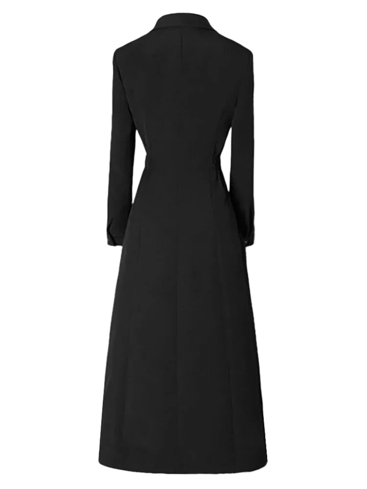 Trench à boutons noir femme