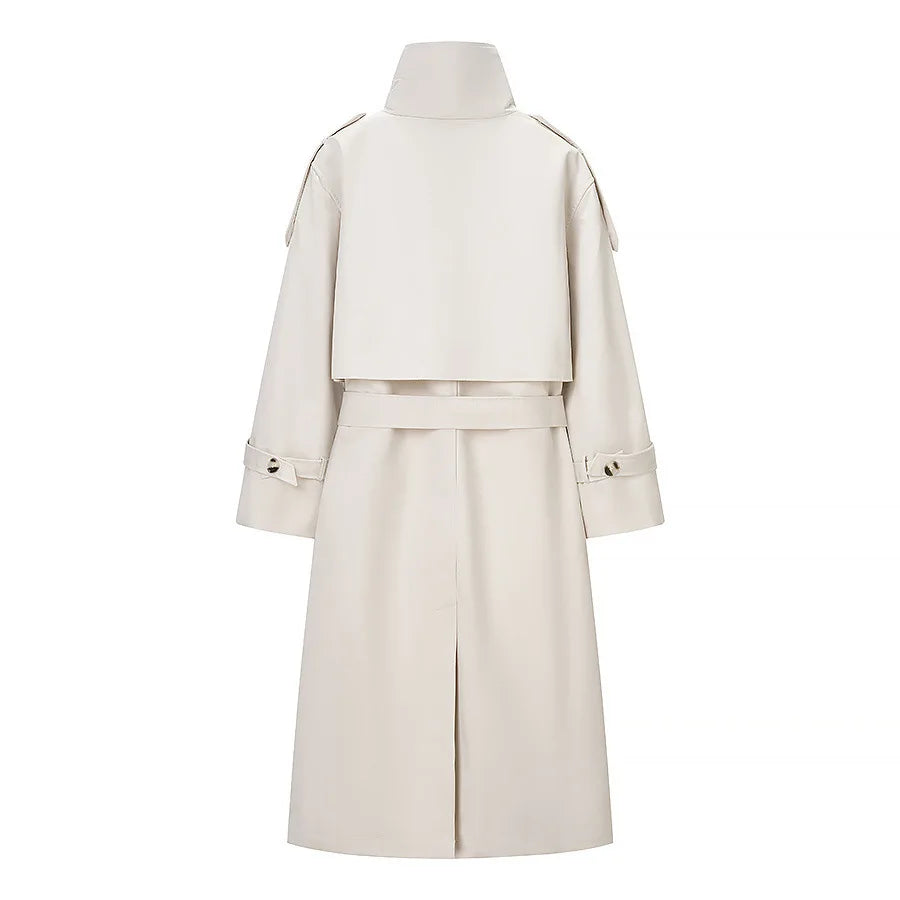 Trench long oversize femme