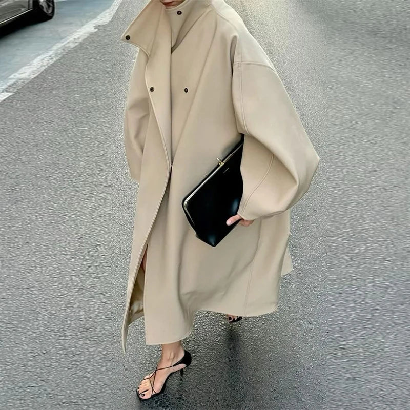 Trench femme long beige