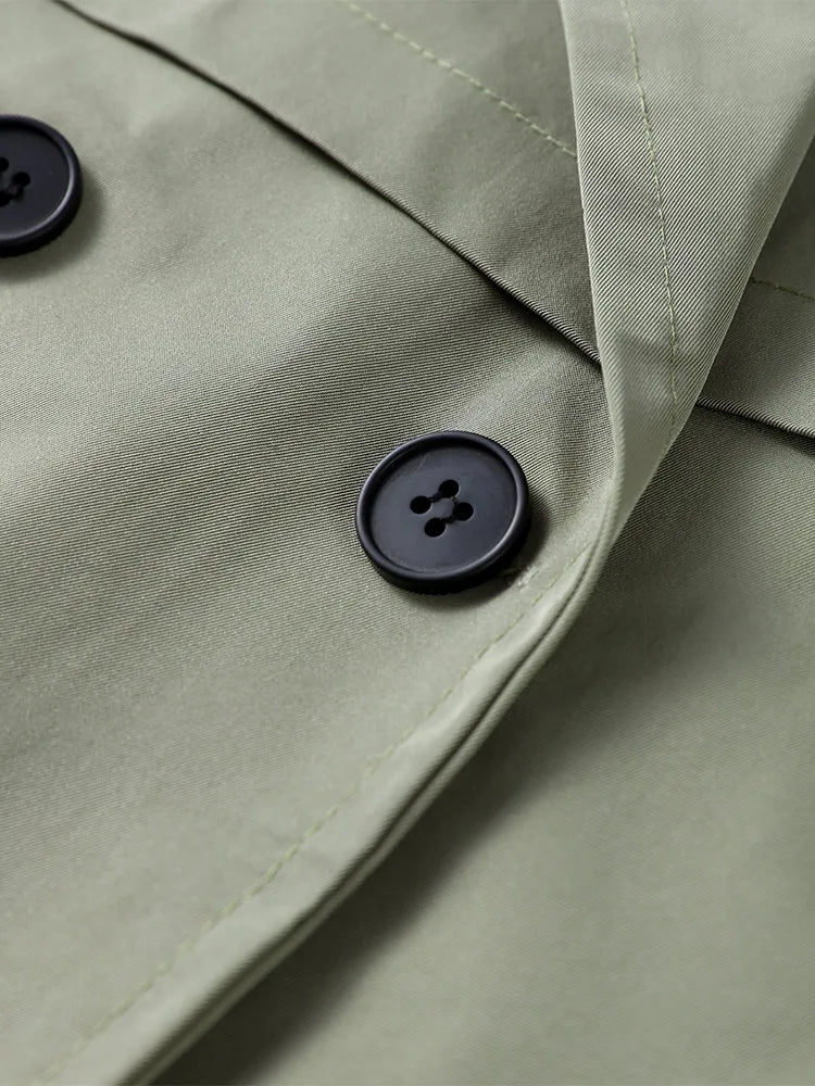 Trench court femme kaki