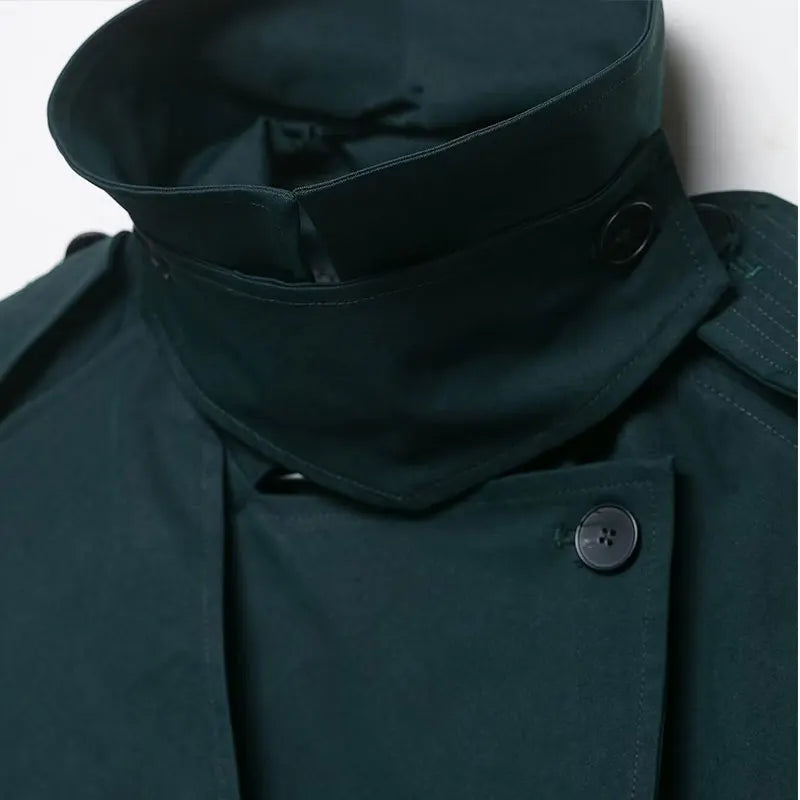 Trench long femme vert
