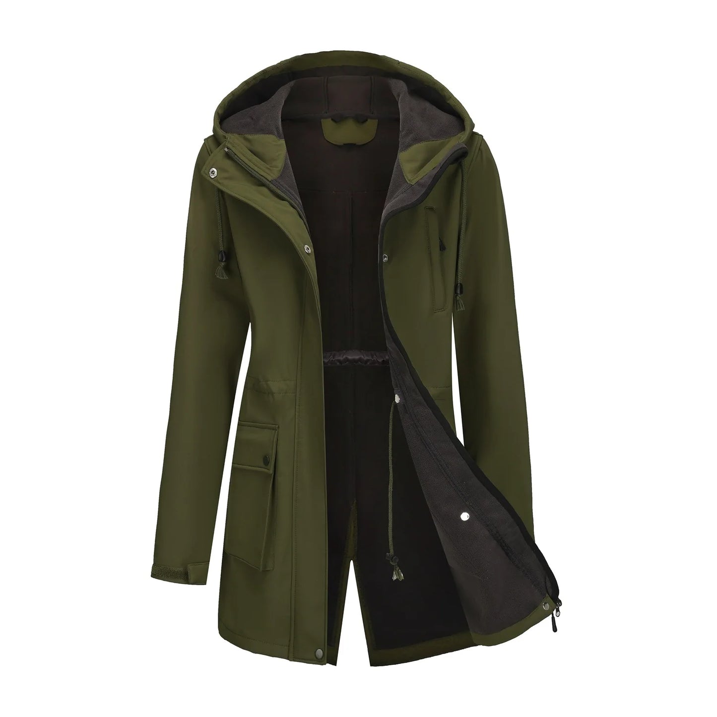 Trench impermeable avec capuche femme