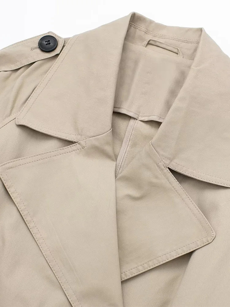Trench long kaki femme