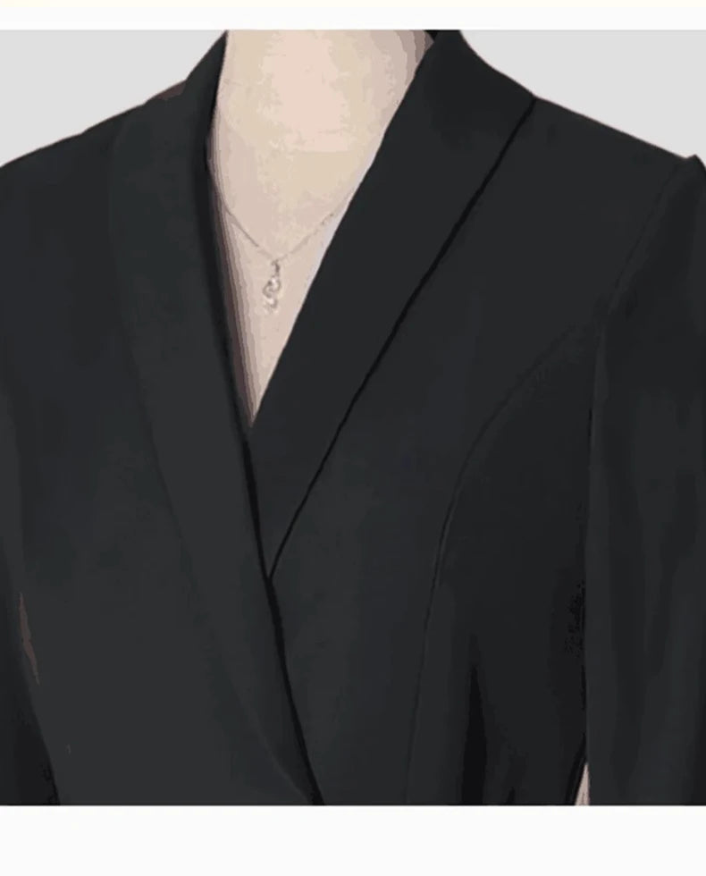 Trench à boutons noir femme