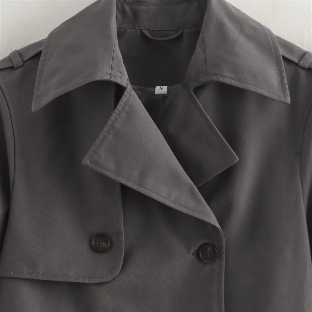 Trench court hiver femme