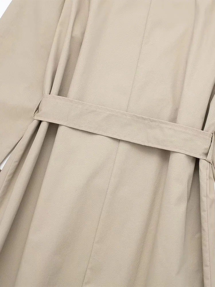 Trench long kaki femme