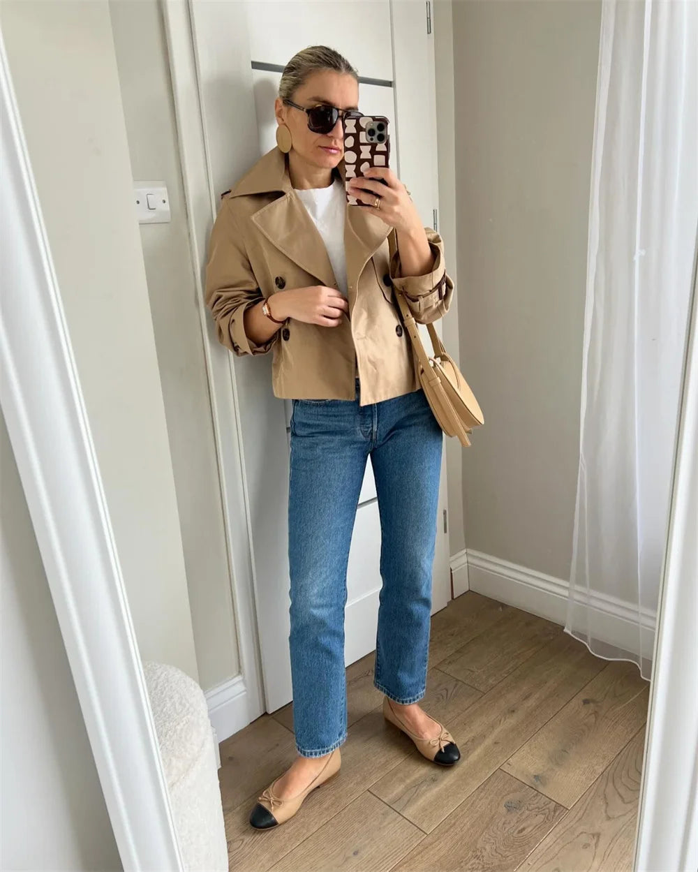 Trench coat court femme