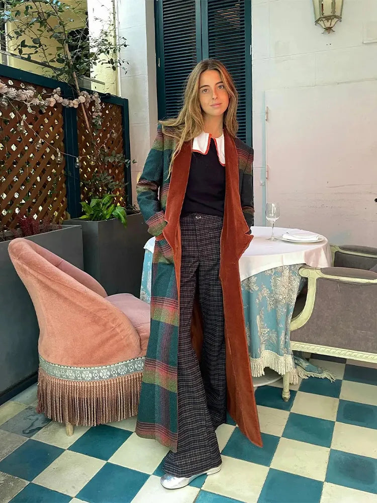 Trench fluide long femme
