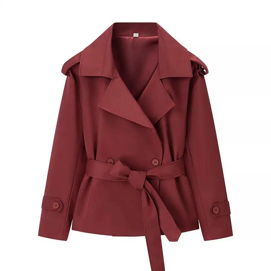 Veste trench court femme