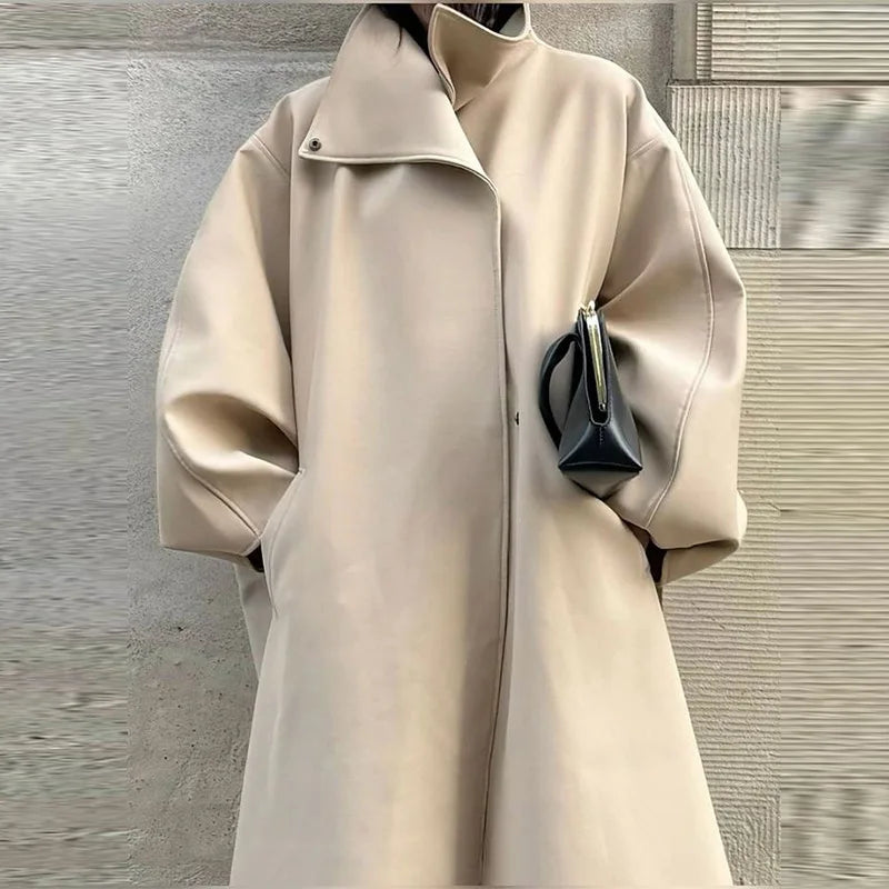 Trench femme long beige