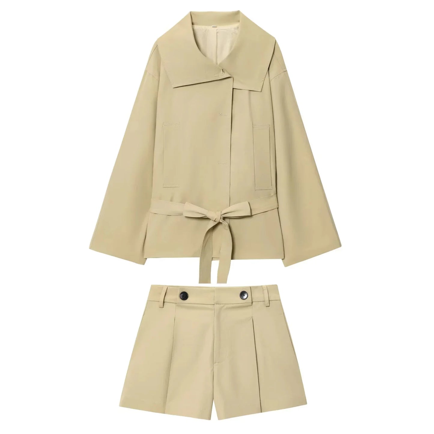 Ensemble beige trench femme