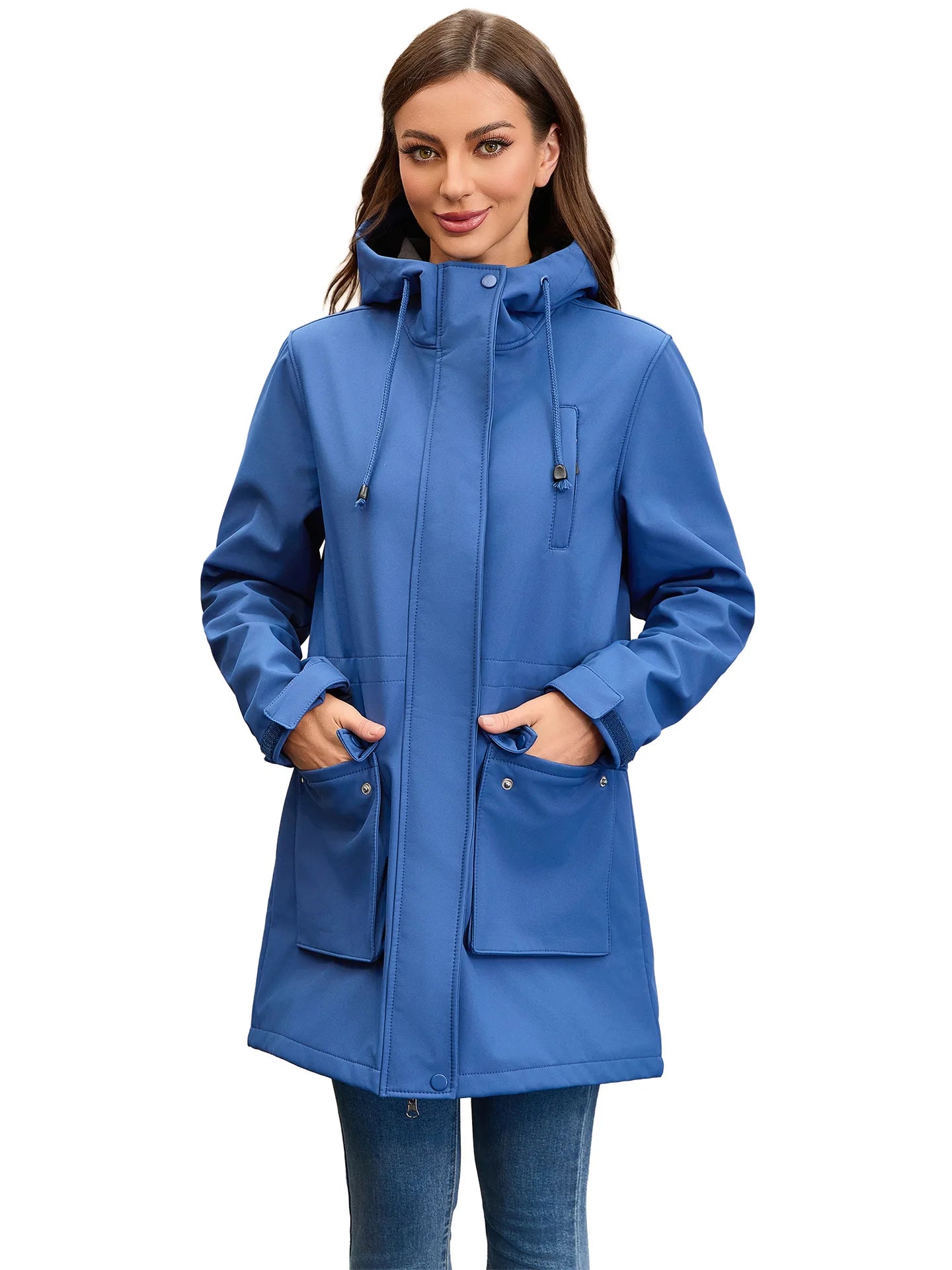 Trench impermeable avec capuche femme
