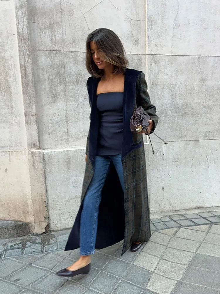 Trench fluide long femme