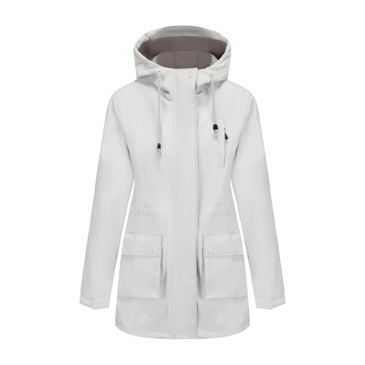 Trench impermeable avec capuche femme