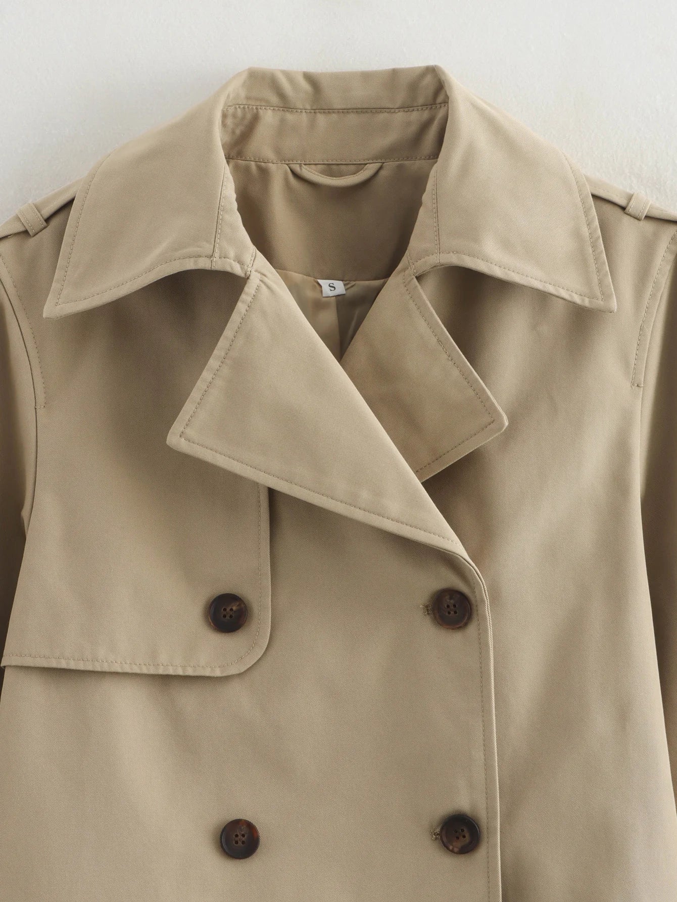 Trench noir court femme