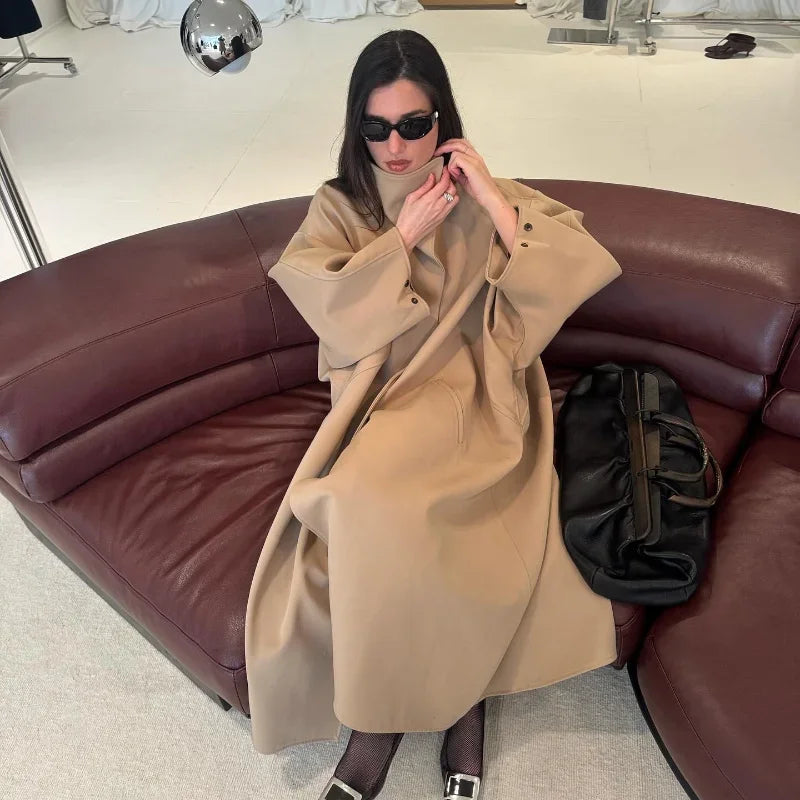 Trench femme long beige